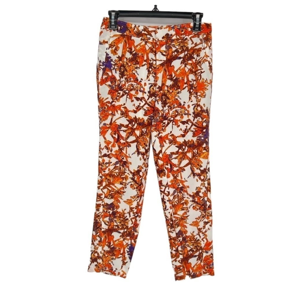 Club Monaco Naomi orange pattern pants